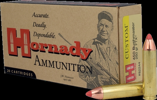 Picture of HORNADY 450 BUSHMASTER 250 GR FTX CUSTOM 20RD/BX 10BX/CS HOR82244