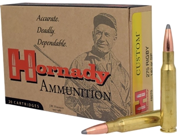 Picture of HORNADY CUSTOM AMO 275 RIGBY ( 7X57 ) 140GR SP INTERLOCK 20RD (10 BOXES PER CASE) 8070