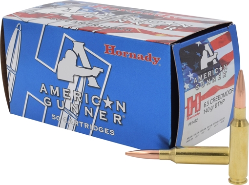 Picture of Hornady Hornady American Gunner Rifle Ammo 6.5 Creedmoor 140 gr. Boat Tail Hollow Point 50 rd 81482