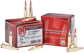 Picture of Hornady Superformance Varmint 17Hornet 20gr Hornady V Max 25 Per Box/10 Case 83005