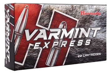 Picture of Hornady Varmint Express Rifle Ammunition .22 Hornet 35 gr V-MAX 3100 fps 25/ct 8302