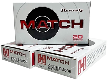 Picture of Hornady Match 22Creedmoor 80gr Extremely Low Drag-Match 20 Per Box/10 Case 83411