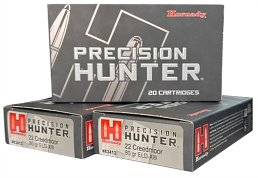 Picture of Hornady Precision Hunter 22 Creedmoor 80 gr ELD-X 20 Per Box/10 Cs 83412