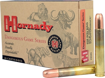 Picture of Hornady Dangerous Game Series Rifle Ammunition .458 Win Mag 500 gr DGS 2140 fps - 20/box 8585