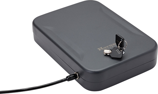 Picture of Hornady Lock Box XL Key Entry Black Steel Holds 1 Handgun 10" L x 7" W x 2" D 95210