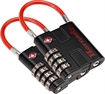 Picture of Hornady Rapid Safe TSA Lock Open With Combination Black Red 2 Pack 96022