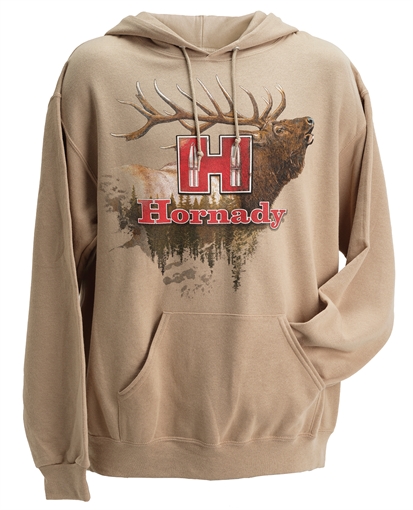 Picture of Hornady 99612L Elk  Large Tan/Khaki Hoodie 090255730043