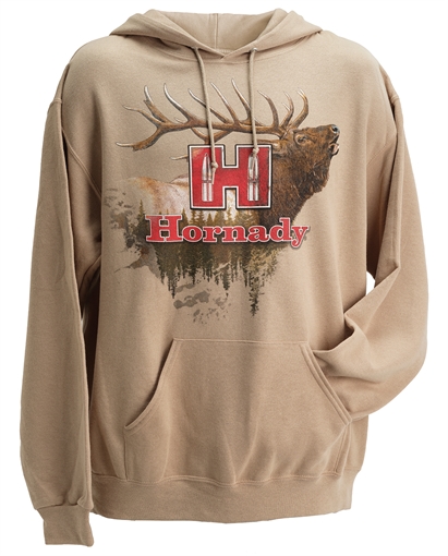 Picture of Hornady 99612M Elk  Medium Tan/Khaki Hoodie 090255730036