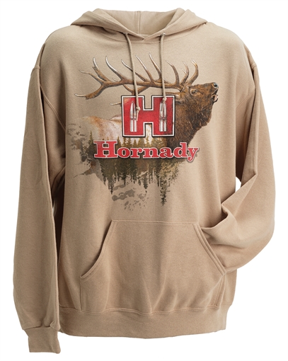 Picture of Hornady 99612XXL Elk  2XL Tan/Khaki Hoodie 090255730067
