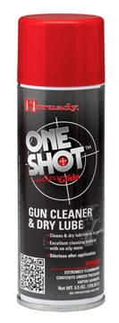 Picture of Hornady One Shot Gun Cleaner & Lube Against Corrosion & Lubricates 5 oz Aerosol 9990