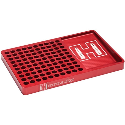 Picture of Hornady Reloading Block Red 308 Win/6.5 Creedmoor Aluminum Capacity 100rd 480043