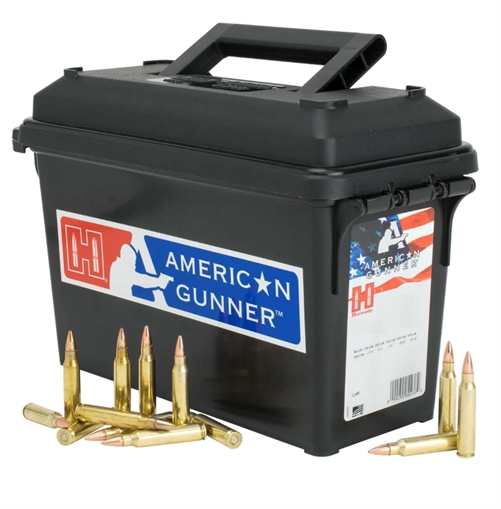 Picture of Hornady American Gunner Rifle Ammunition 5.56 NATO 55 gr HP 3240 fps 247/ct 80279