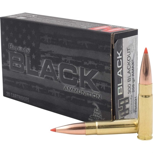Picture of HORNADY BLACK® 300 AAC BLACKOUT A-MAX® POLYMER TIP RIFLE AMMO 105002855 -