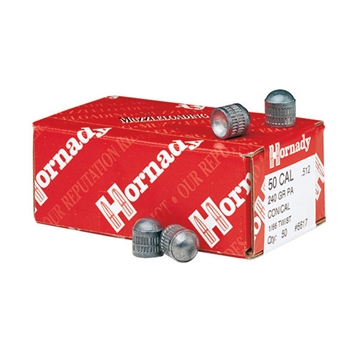 Picture of Hornady Hornady Pennsylvania Conical Muzzleloading Bullets 50 cal. .512 dia. 240 gr. 50 pk. 6617