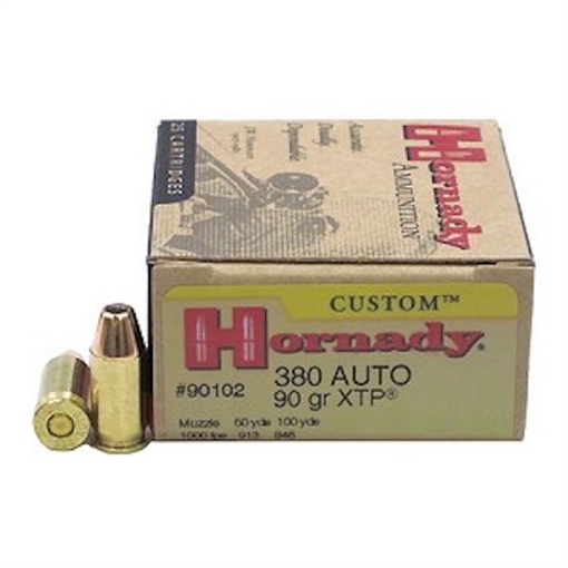 Picture of Hornady Custom 380 Automatic Colt Pistol (ACP) 90 GR XTP Jacket Hollow Point 25 Bx/ 10 Cs 090255901023