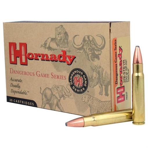 Picture of Hornady Dangerous Game Series Rifle Ammunition .376 Steyr 270 gr SP-RP 2600 fps - 20/box 8237