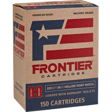 Picture of Frontier Cartridge Military Grade Centerfire Rifle 223Rem 55gr Hollow Point Match 150 Per Box/8 Case FR1415