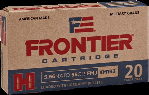 Picture of HORNADY FRONTIER 5.56 NATO 55 GR FMJ (XM193) 20RD/BX 25BX/CS HORFR200