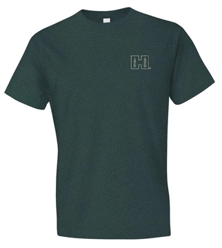 Picture of Hornady Gear Double Rocker Olive Heather, Cotton/Polyester/Rayon, Short Sleeve Semi-Fitted, XL 31794