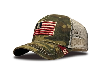 Picture of Hornady Gear 33300 Trucker  Camo American Flag Patch