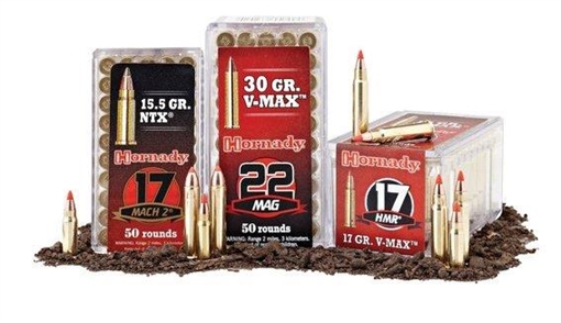Picture of Hornady Rimfire Ammunition .22 WMR 30 gr V-MAX 2200 fps 200/rd 832022