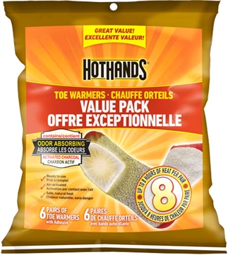 Picture of HOTHANDS TOE WARMER VALUE PACK 6 PAIRS PER PACK 8 HOUR W/ADHS TT6PRPK48U