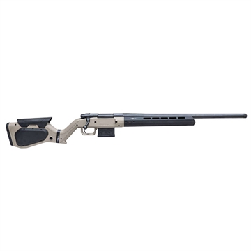 Picture of Howa M1500 Hera 308 Win 5+1 24" Heavy Threaded Barrel, Black Rec, Tan & Black Hera H7 Chassis Stock HHERA308HBTAN