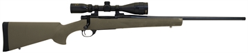 Picture of Howa M1500 Gamepro Gen2 7mm Rem Mag 3+1 24" Threaded Barrel, Blued Metal Finish, Green Fixed Hogue Pillar-Bedded Overmolded Stock, Includes GamePro 4-12x40mm Scope HGP27MMG