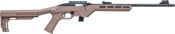 Picture of Citadel TRAKR, Semi-automatic Rifle, 22 LR, 18" Threaded Barrel, Matte Finish, Flat Dark Earth, Synthetic Stock, Fiber Optic Front and Adjustable Rear Sights, 1 Magazine, 10 Rounds CIT22LRBFDE