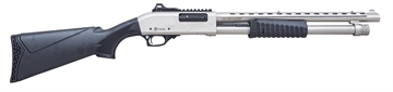 Picture of Citadel Mariner, Pump-action Shotgun, 12 Gauge, 3" Chamber, 18.75" Chrome Lined Barrel, Matte Finish, Silver, Synthetic Furniture, 4 Rounds, Includes 3 Choke Tubes FRMN1220SYN