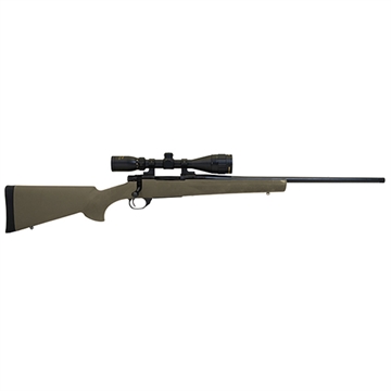Picture of Howa M1500 Gamepro Gen2 243 Win 5+1 22" Blued Steel Barrel, Blued Steel Receiver, Green Hogue OverMolded Synthetic Stock Includes Nikko Stirling GamePro 3.5-10x44mm Scope HGP2243G