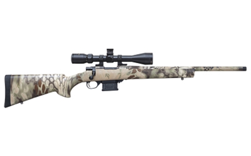 Picture of Howa USA Mini Action, Bolt Action Rifle, 7.62X39, 20" Threaded Barrel, Synthetic Stock, Right Hand, Kryptek Highlander, Includes Gamepro 4-16x40 Scope, 5Rd HMA70770KHC