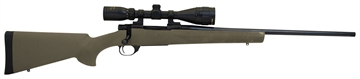 Picture of Howa M1500 Gamepro Gen2 6.5 PRC 3+1 24" Threaded Barrel, Blued Metal Finish, Green Fixed Hogue Pillar-Bedded Overmolded Stock, Includes GamePro 4-12x40mm Scope HGP265PRCG