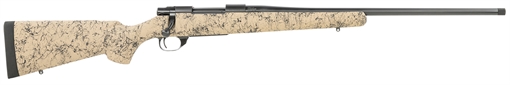 Picture of Howa M1500 HS Precision 308 Win 5+1 22" Threaded Barrel, Black Metal Finish, Tan Black Webbed Fixed HS Precision Stock HHS43164