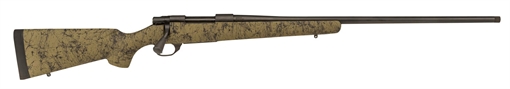 Picture of Howa M1500 HS Precision 6.5 PRC 3+1 24" Threaded Barrel, Black Steel Receiver, Green w/Black Webbing HS Precision Synthetic Stock HHS45533