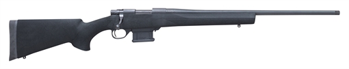 Picture of Howa 1500 Mini Action Youth 6mm ARC 20" Black Heavy Threaded Barrel, Black Drilled & Tapped Steel Receiver, Fixed HTI Black Synthetic Stock HMA6ARCBHBY