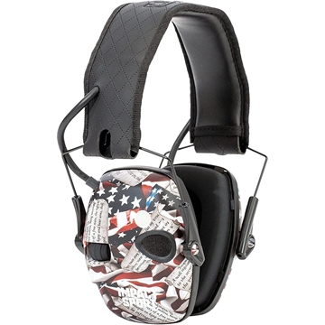 Picture of Howard Leight Impact Sport Bluetooth Small Earmuff - 2nd Amendment Black Diamond Pattern Band 21dB NRR R-02546