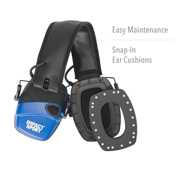 Picture of Howard Leight Impact Sport, Electronic Earmuff, Folding, Real Blue Finish R-02529