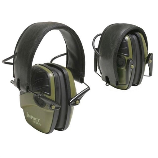 Picture of Howard Leight Impact Sport Electronic Muff 22 dB Over the Head Green/Black Adult R01526