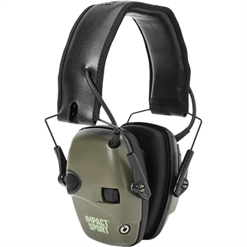 Picture of Howard Leight Impact Sport Electronic Muff 22 dB Over the Head Green/Black Adult R01526
