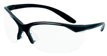Picture of Howard Leight Uvex Vapor II Shooting Glasses Adult Clear Lens Anti-Fog Polycarbonate Black Frame R01535
