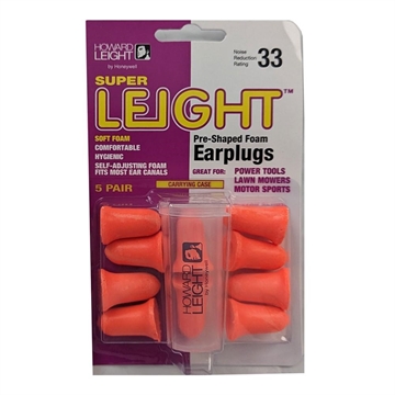 Picture of Howard Leight Super Leight Foam Earplugs 33dB Orange 5 pairs R-01110