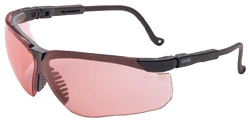 Picture of Howard Leight Uvex Genesis Shooting Glasses Black with Vermillion Lens R-03575