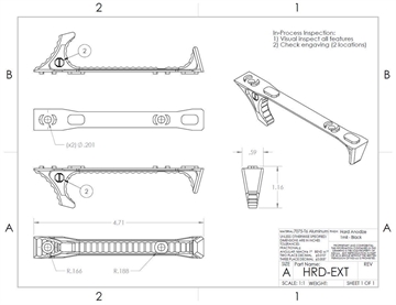 Picture of Jmac Customs HAND RETENTION DEVICE EXTENDED HANDSTOP TAN HRD-EXT-T