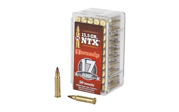 Picture of Hornady Varmint Express, 17HMR, 15.5 Grain, NTX, Lead Free, 50 Round Box, California Certified Nonlead Ammunition 83171