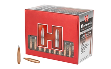 Picture of Hornady A-Tip Match, .308 Caliber, 30 Caliber, 250 Grain, Ballistic Tip, 100 Count 09025525 3092