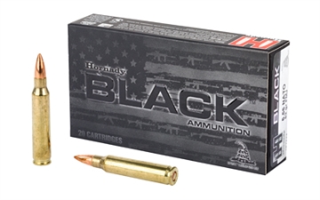 Picture of Hornady Black 5.56x45mmNATO 62gr Full Metal Jacket 20 Per Box/10 Case 81263
