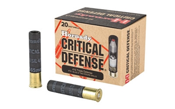 Picture of Hornady 410 Critical Defense Shotgun Ammunition - .410 ga - 2 1/2" - 1 slug 2 balls Slug - #000 - 750 fps - 20/box 86238