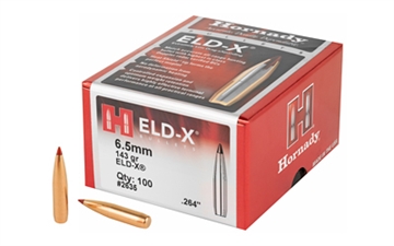 Picture of Hornady ELD-X 6.5mm .264 143 gr Extremely Low Drag eXpanding 100 Per Box/ 15 Case 2635