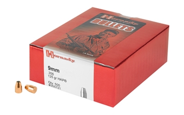 Picture of Hornady HAP 9MM CALIBER (0.356'') 125GR JACKETED HOLLOW POINT 500/BOX 355721
